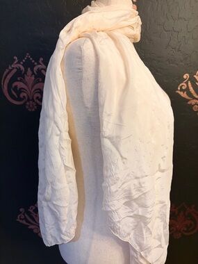 Light Ivory Women's Scarf & Wrap - Elegant Lightweight Cover